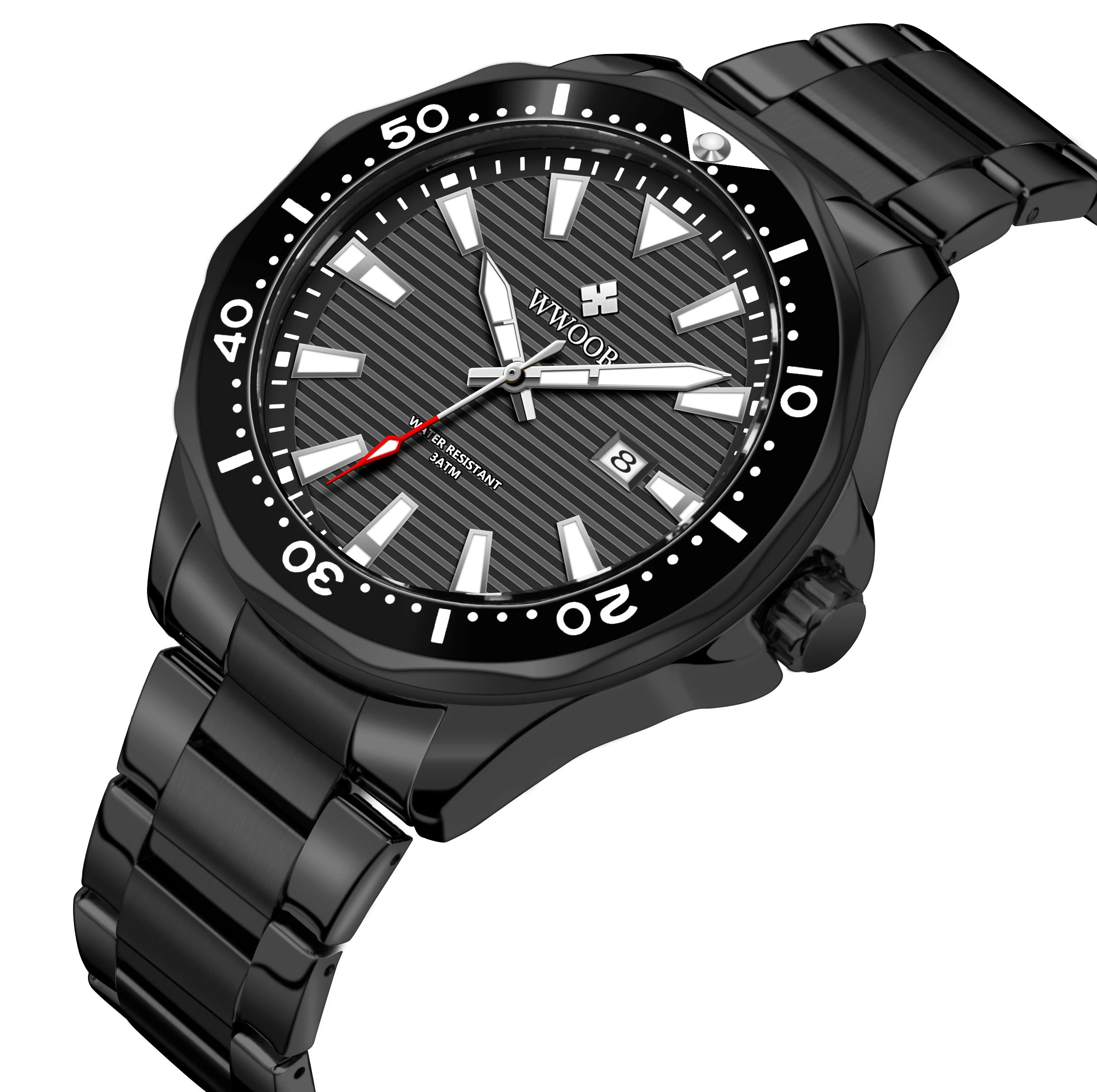 

WWOOR Luxury Golden 3ATM Waterproof Fashion Luminous Custom Unique Design For Business Mens Wristwatches Quartz Wrist Watches