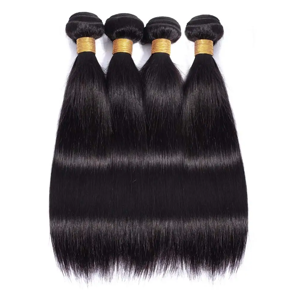 

10a Grade Mink Brazilian Straight Hair Bundles Vendor 100% Unprocessed Human Hair Virgin 3 Bundles With Closure, Natural colors