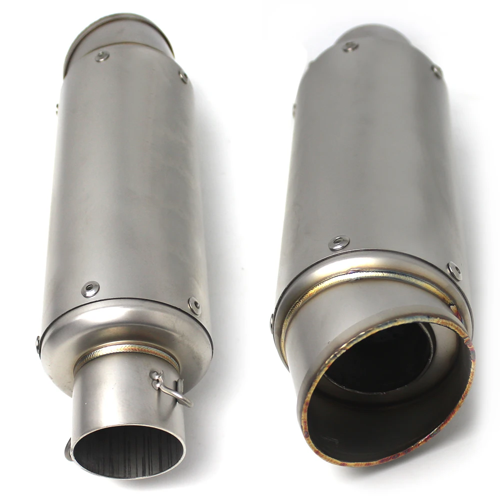 Universal 3651mm Inlet Titanium Motorcycle Exhaust Pipe Silence