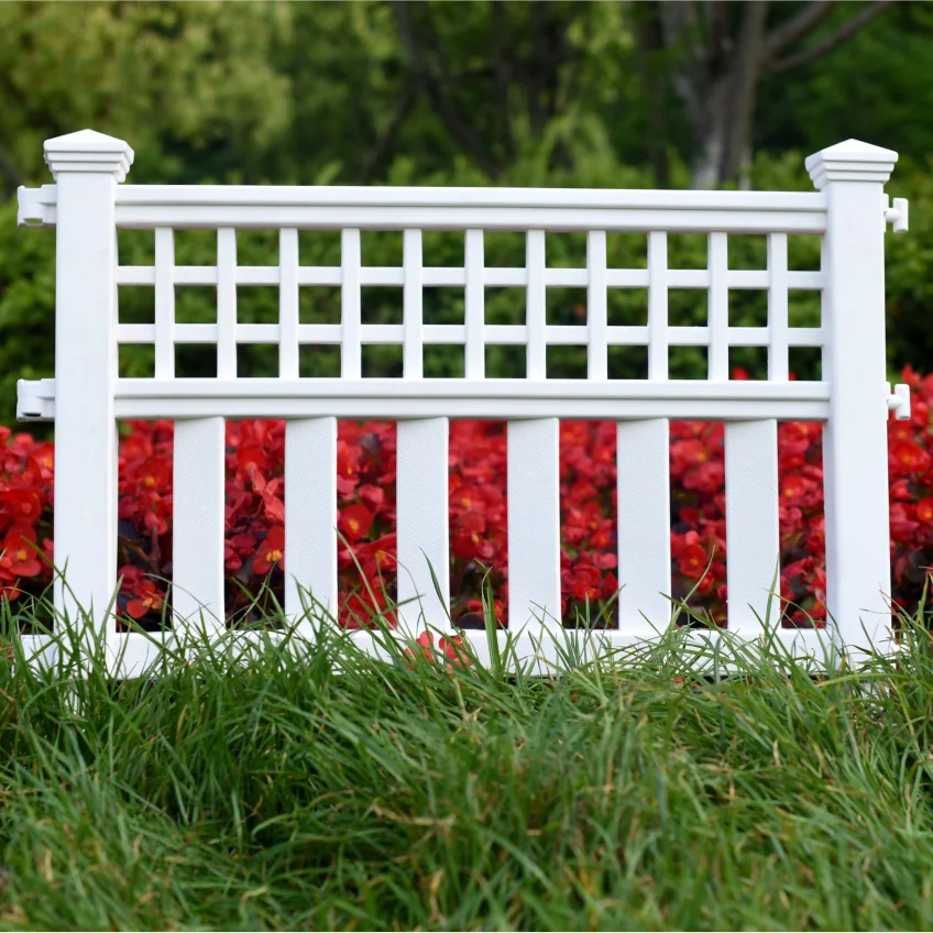 

Home garden pp accessories decorative white plastic mini fencing fence picket easy to insert the soil