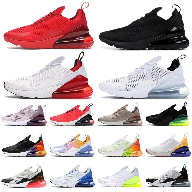 

New 270 running shoes for mens women Light bone Triple White black Red 270s men trainers outdoor sneakers