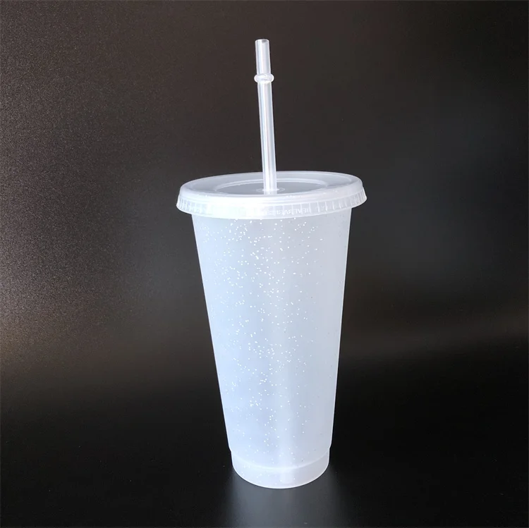 

Customized Logo Eco-friendly Pp Reusable Coffee Cup Plastic With Lid, Clear white