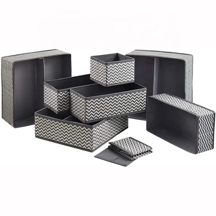 

Wardrobe Clothes Underwear Storage Drawer Box with Removable Divider, Customized color
