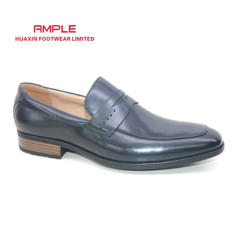 

Handmade Genuine Leather Walking Shoes Men's Office Wear Shoes, Black,navy