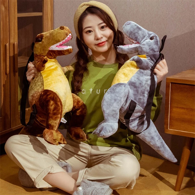 

Custom Soft Dinosaur Stuffed Bag Plush Dinosaur Backpack plush dinosaur backpack, Customized colour