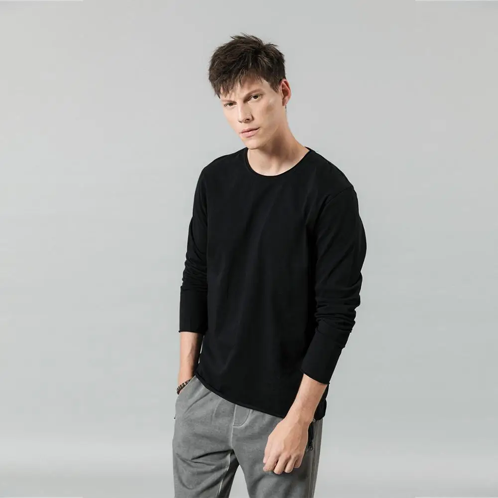 SIMWOOD 2020 long sleeve men t shirt high quality 100% cotton tops for men SI980585