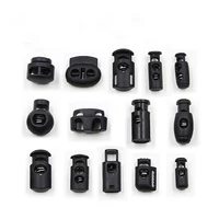 

Cord Lock Plastic Stopper Cord End Toggle Clip Buckle Black&White Paracord Shoelace Sportswear Rain Clothing Rope Parts