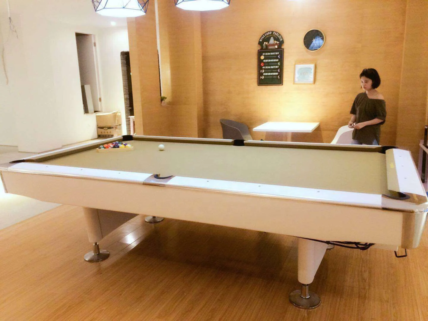 
Wholesale modern 9ft Solid Wood Slate Snooker france Pool Table 