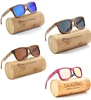 Hot amazon bamboo wooden frame polarized sunglasses 2019 wood sunglasses occhiali da sole di bambu for man