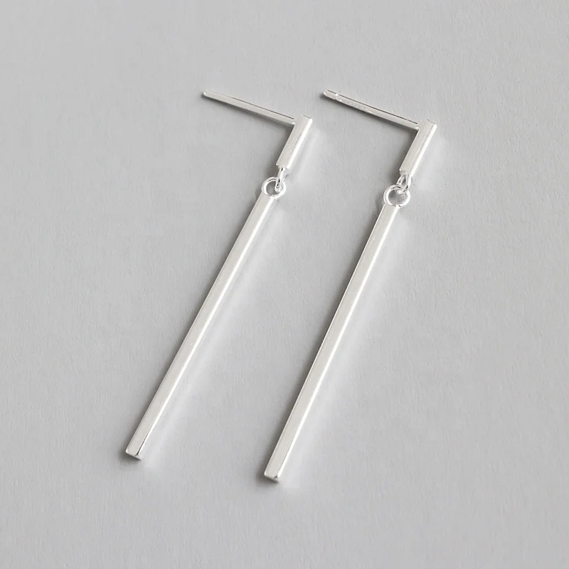 

Danyang S925 Sterling Silver Earrings Square Long Earrings for Women Jewelry