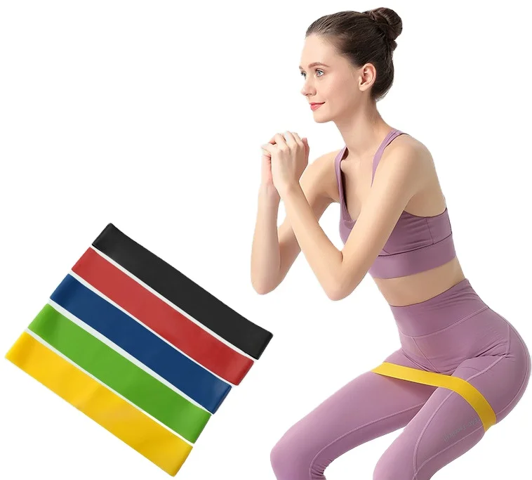 

gym equipment sale Women Fit Training Set of 5 Rubber Resistance Bands resistance loop bands latex to Build Your Best Booty