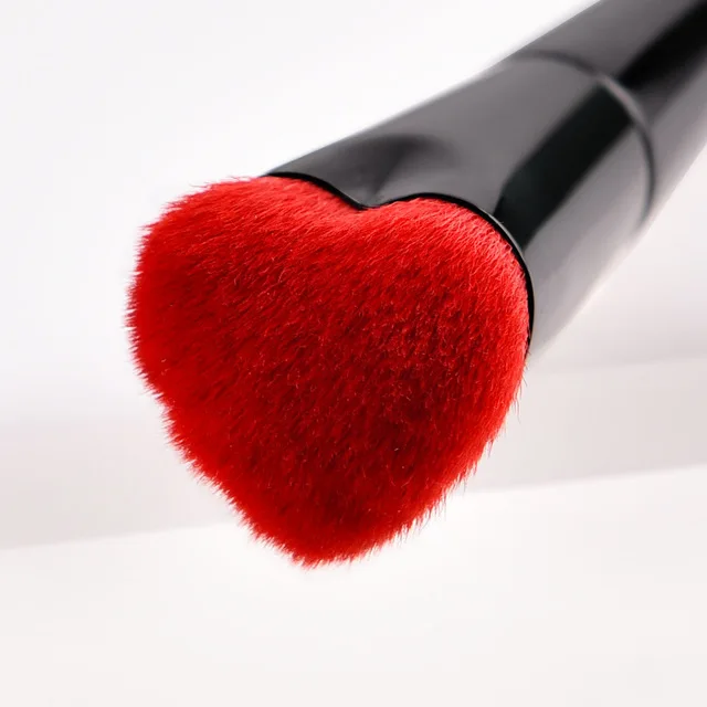 

Nylon Fiber Foundation Brush Cosmetic Brush Cosmetics Tool Easy To Use Makeup New and High Quality Red Heart-shaped Makeup Brush