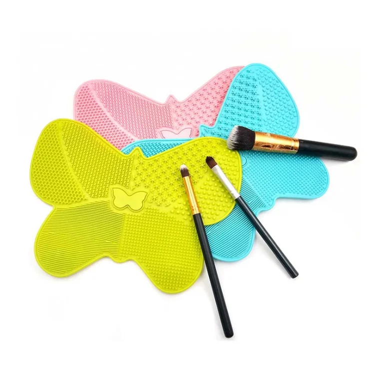 

2021 Amazon hot selling Silicon Makeup Brush Cleaning Mat Makeup Brush Cleaner Pad Cosmetic Brushes Cleaner Mat, Customized color