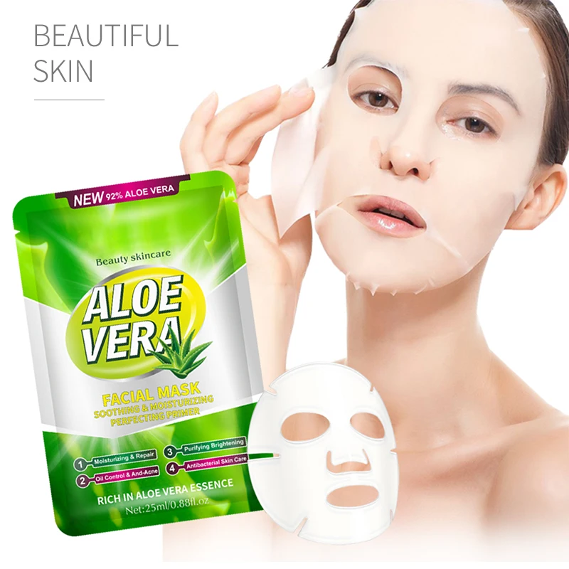 

Aloe extract skincare sheet mask for all skin types 25ml pack of 10