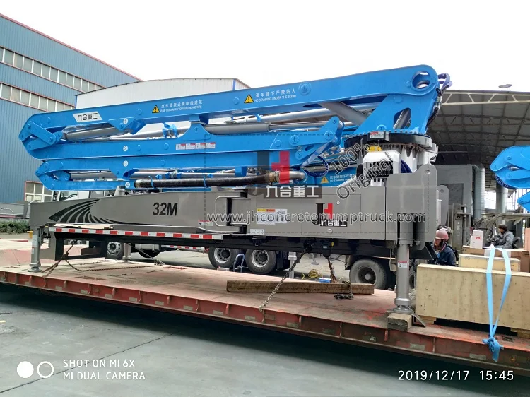
JIUHE brand 38m concrete boom pump without chassis 