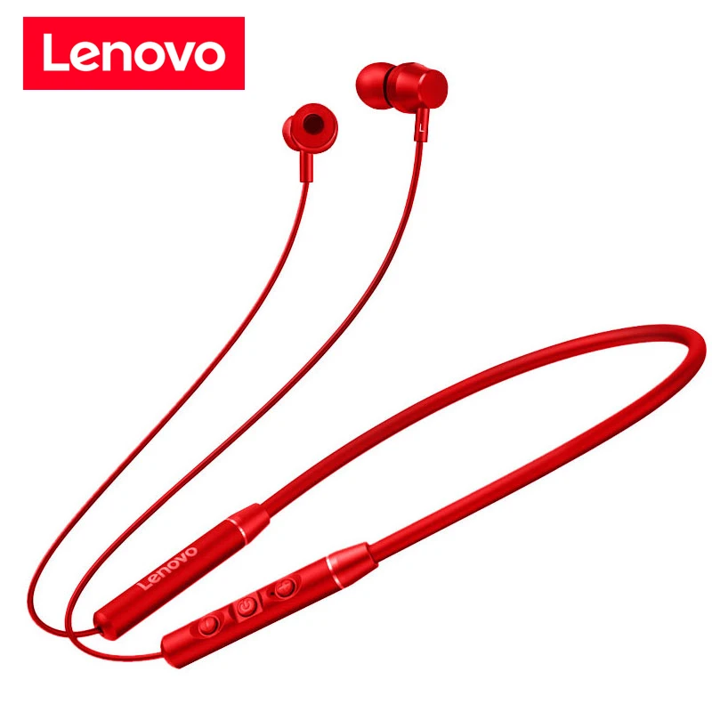 

Cheap Pirce Wholesaler Original Lenovo Earphone QE03 Neckband Earphones Stereo Earbuds Magnetic Earphone Wireless Headset, Green red white