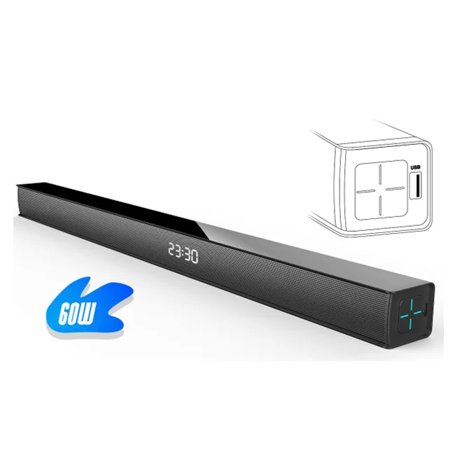 2.1ch Home Theater Speaker System Sound Bar for TV and Home Theatre Wireless Blue tooth SoundBar