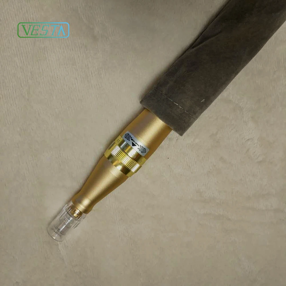 

2019 Vesta High Quality electric Dr.Pen M5 Nano Microneedling pen M7 Dermapen With Special Logo Design Derma Pen Needle, Gold