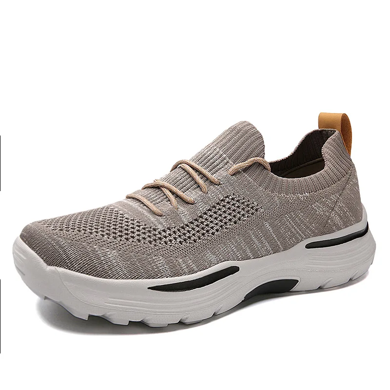 

Spring New Style Men Lightweight Comfortable Sport Shoes Thick-soled Knit Sneakers, Picture