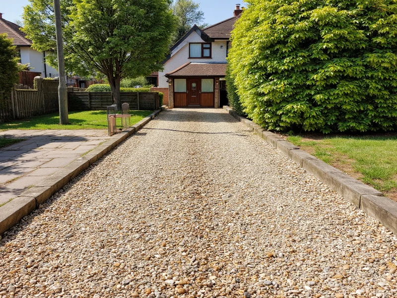 DIY driveway base preparation with gravel layers