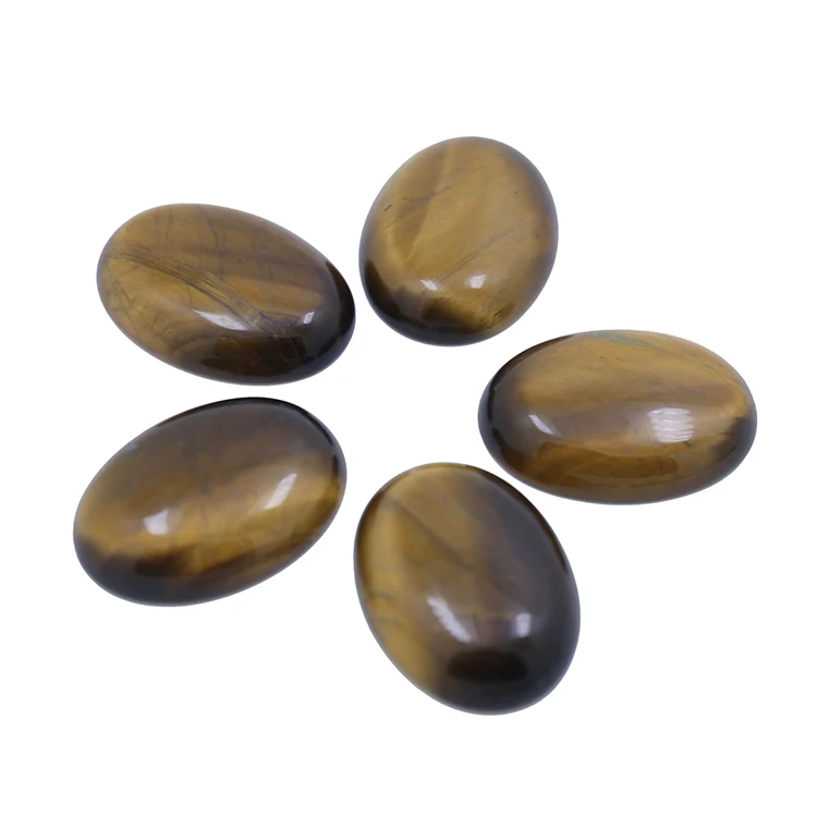 

Natural Tiger Eye Gemstone Oval Cabochon 40x30 mm Big Size Stone For Jewelry Making