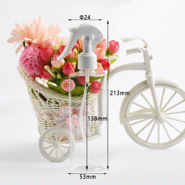 Hengjian 300ml clear white cosmetic PET plastic hair mousse trigger spray perfume household bottle with sprayer