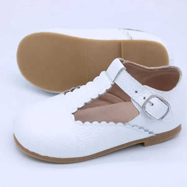 

wholesale new style white genuine leather kids t bar shoes, Optional