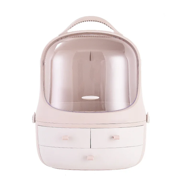 

Removable portable space capsule portable cosmetic storage box luxury fashion acrylic makeup jewelry storage bag storage box