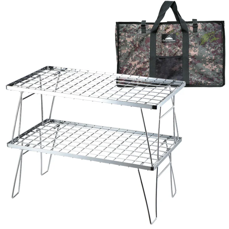 

Outdoor Hiking Camping Multi-Functional Picnic Stainless Steel Folding Table