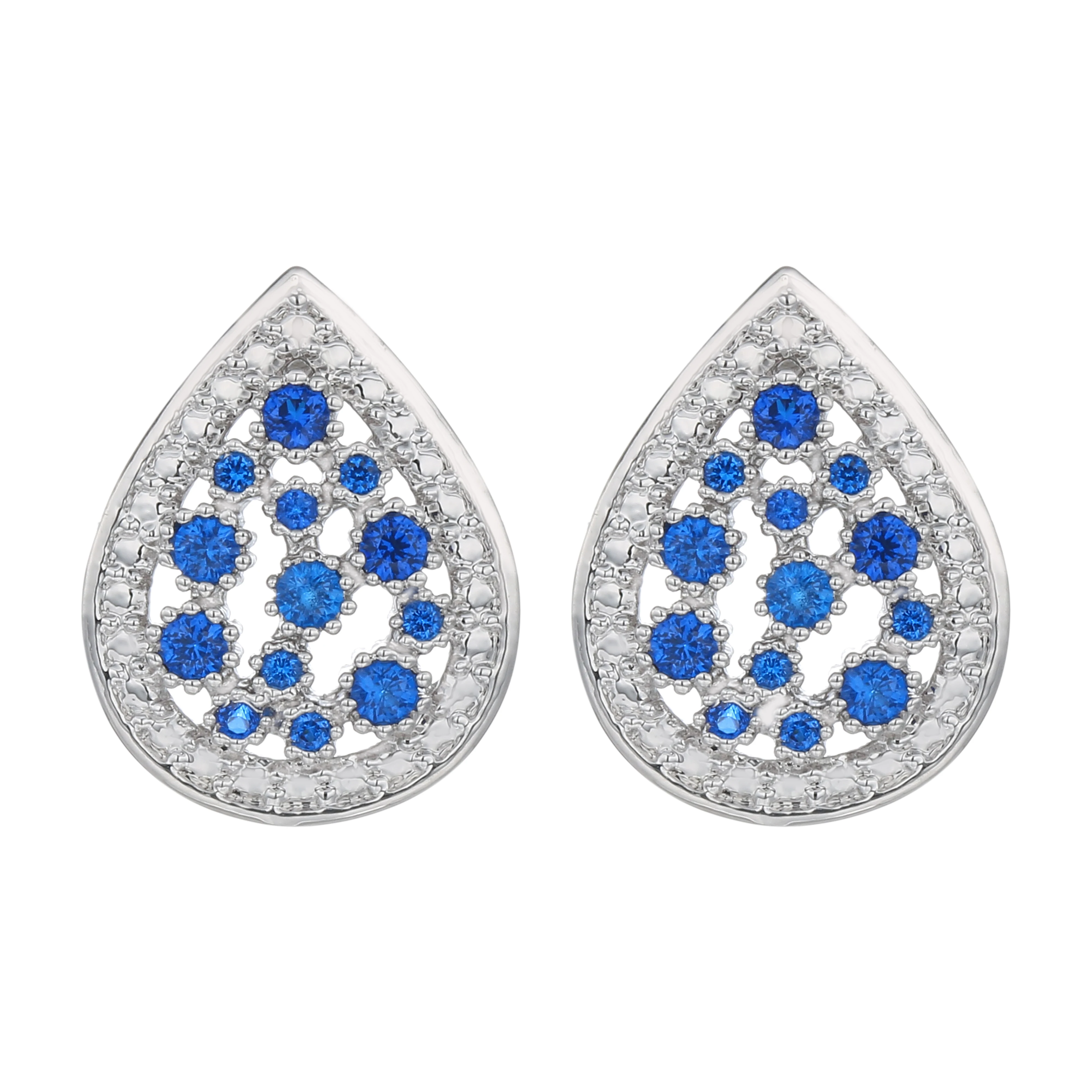 

Cheap Jewelry Cute White Gold Stud Earrings Funky Sapphire Water Drop Earrings For Girls Fashion Women Jewelry