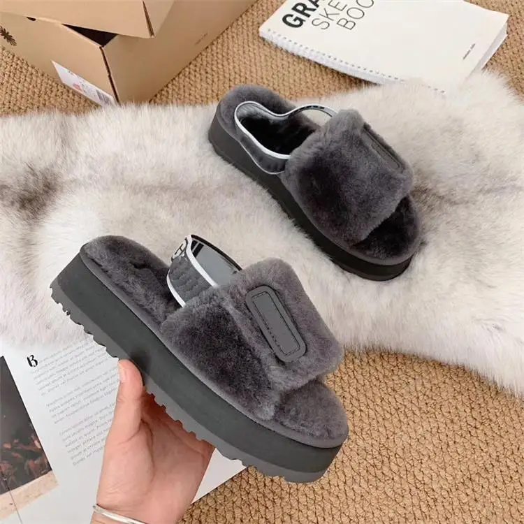 
uggh slides for women uggh slippers kids custom fox fur slides womens fur slippers fur slides 
