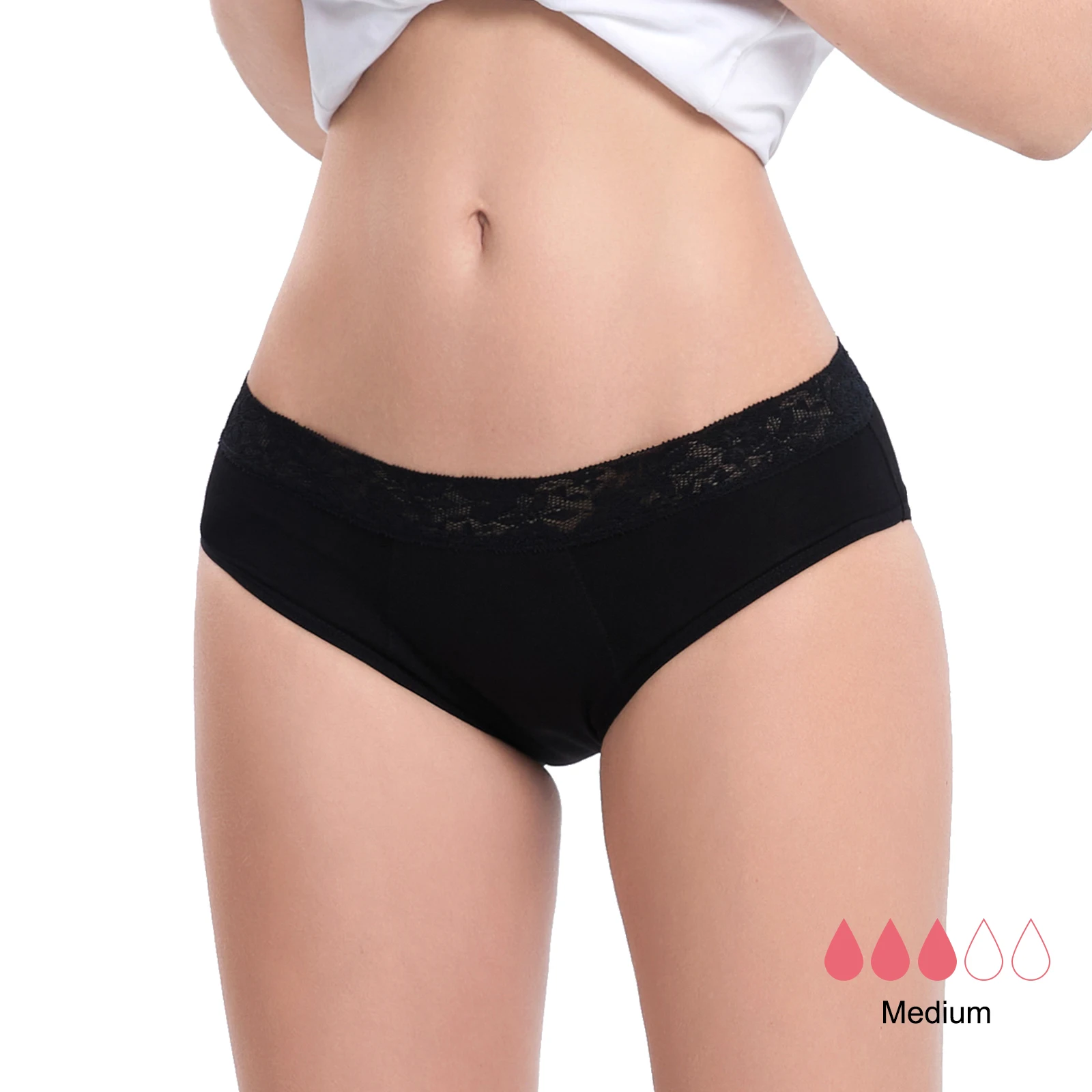 

Shanhao Ready to Ship Organic cotton period panties Functional incontinence underwear Women menstrual panties with extra padding