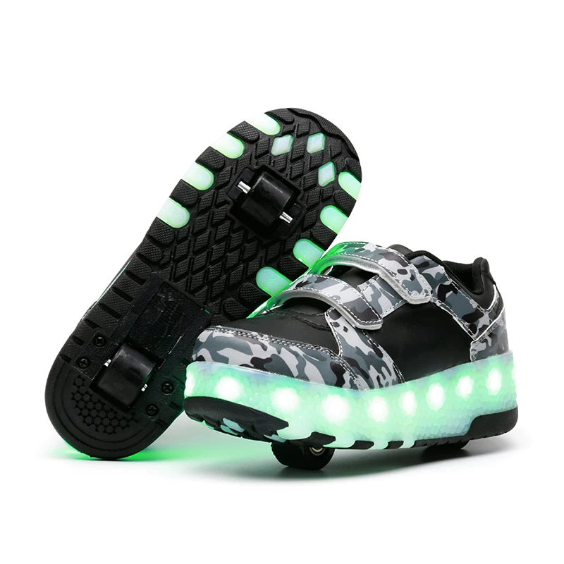 

New Arrival Low Price High Quality Unisex Roller Skate Shoes Wheels Shoes Colorful LED PU Wheels, Black, blue, pink