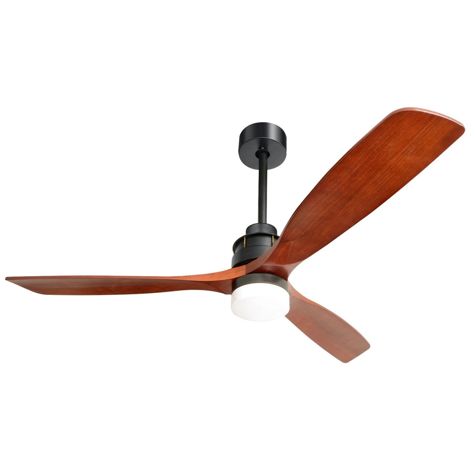 Best quality energy saving  motor natural wood blades modern decorative ceiling fans with led lights remote control