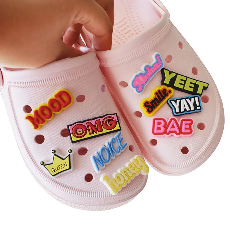 

PVC Shoe Charms Buckles Shoes Accessories Ornaments Fit For Clog Charms Party Gift, As picture