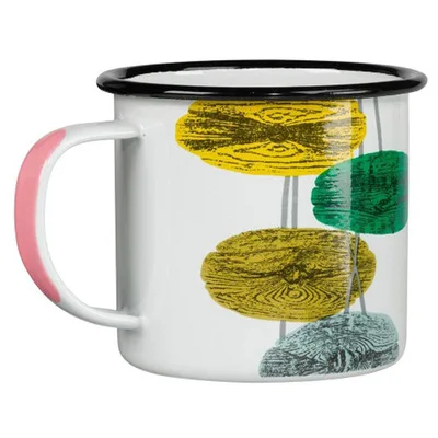 

Mikenda Creative Lid Enamel Mug Cup Custom Color Porcelain Cup, Customized