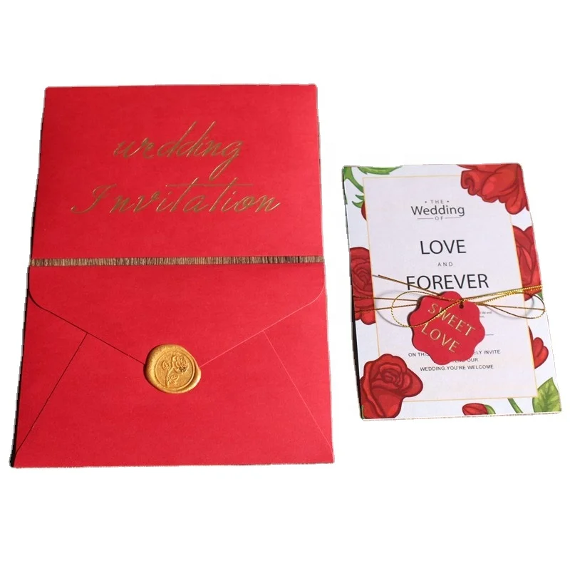 
paper craft indian wedding invitation card red 