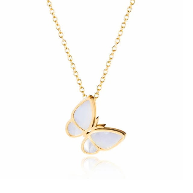 

2020 New Arrival Stainless Steel 18K Gold Plating Butterfly Necklace For Elegant Lady