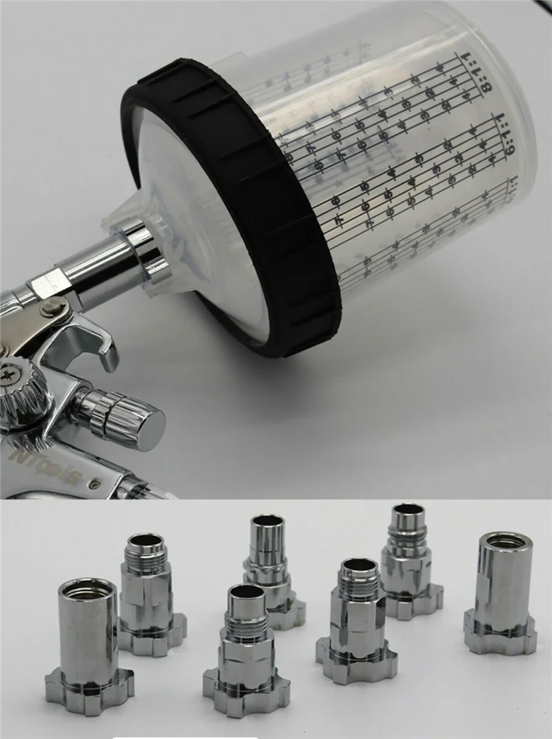 Spray Gun Cup Adapter Paint Mixing Cup Pps Type Inner Cup Lids 600ml