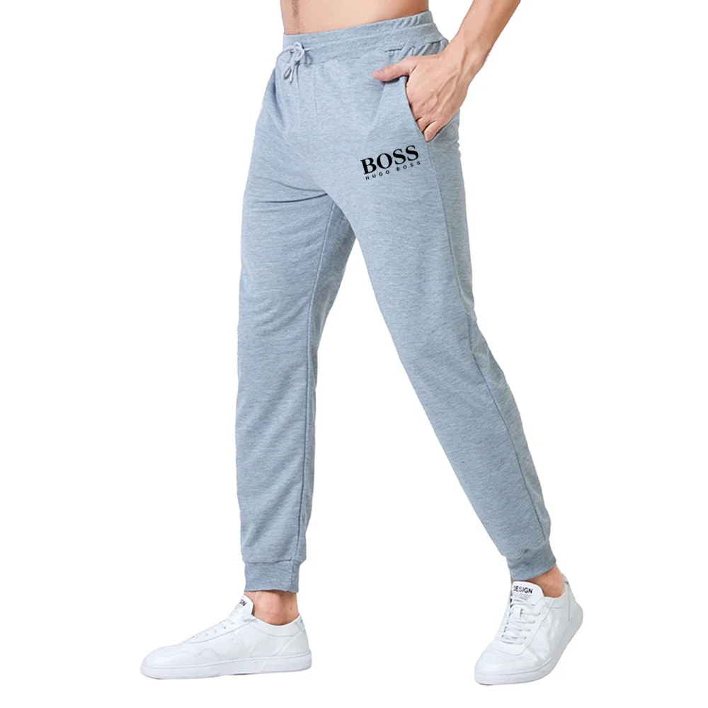 

logo Custom Men's Trousers Joggers Casual Track Pants Sweatpants Tracksuit Bottoms