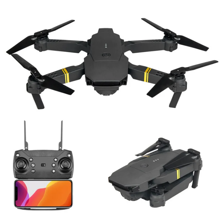 

Eachine E58 WIFI FPV With Wide Angle HD Camera High Hold Mode Foldable Arm RC Quadcopter RTF Drone, Black,gray