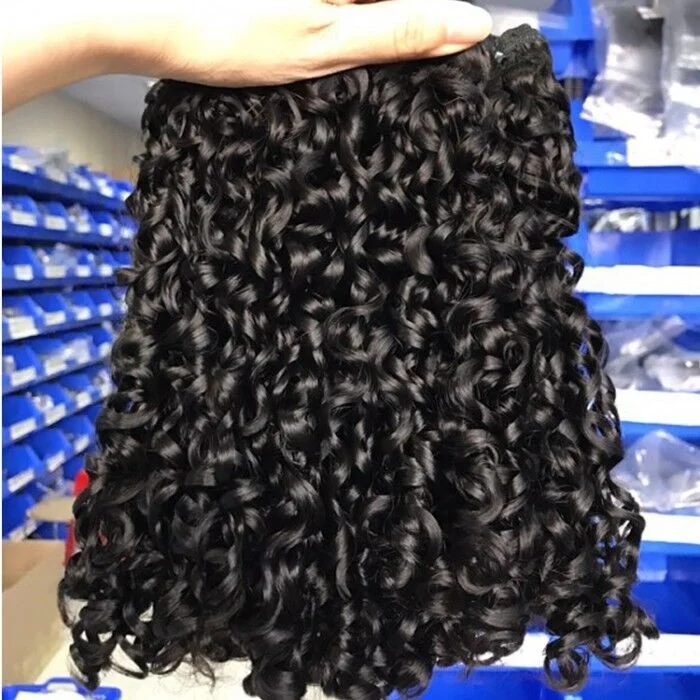 

12A Super Double Drawn Funmi Hair Bundle Virgin Cuticle Aligned Hair Vendor Brazilian Pixie Curl Wholesale Human Hair Extension