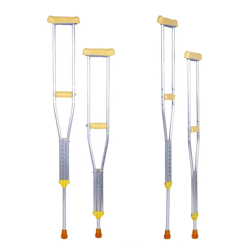 

High quality adjustable height underarm aluminum alloy adult crutches can be customized