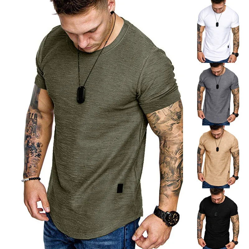 

New Men's T-Shirt Round Collars Leisure Sports Short Sleeve Men's T-Shirt Custom, Picture