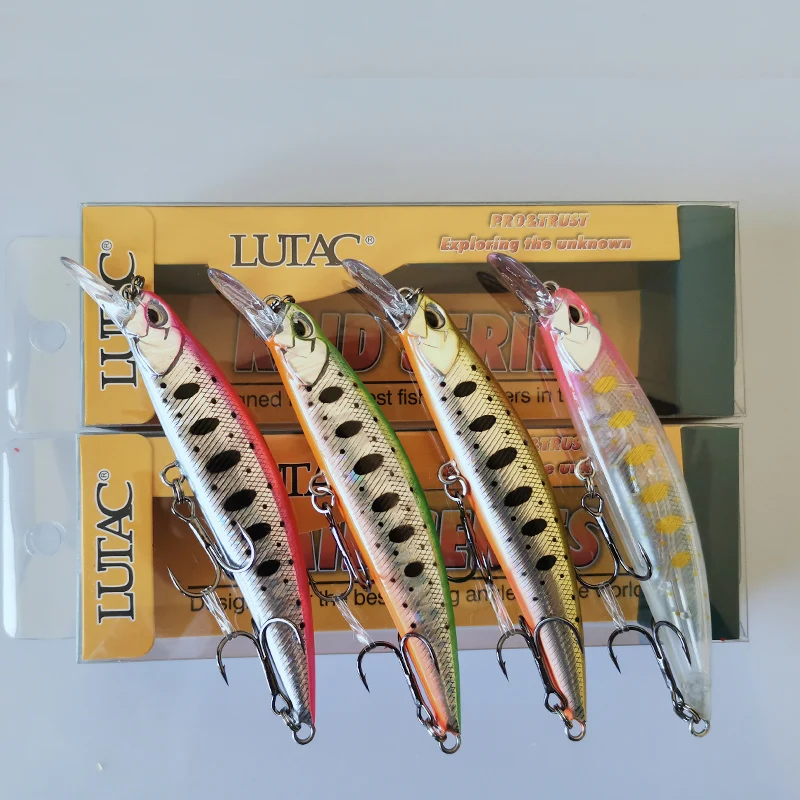 

Lutac hard minnow lures long casting fishing lure wholesale sinking minnow, 10 colors