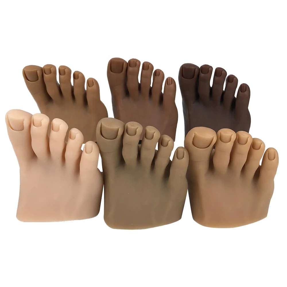 

Silicone Foot Nail Art Foot Soft Training Display Model Silicone Practice Foot