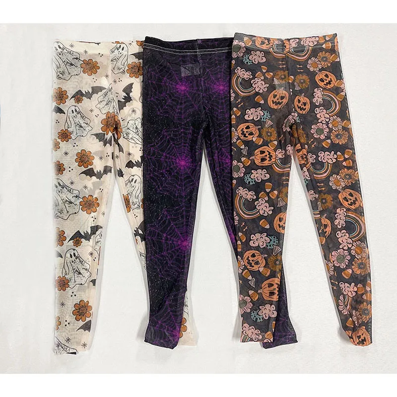 

Halloween Girls' Leggings printed mesh stockings, Colorful