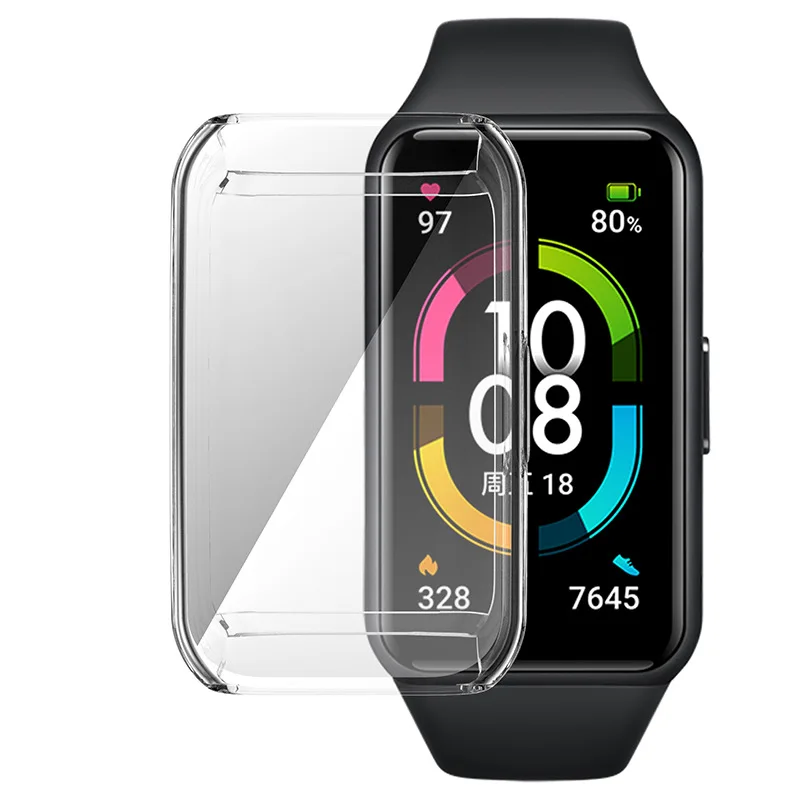 

BOORUI TPU smartwatch honor band 6 case soft protective case for huawei honor band 6 cover, Silver, rose pink, black, gold, rose gold, gray