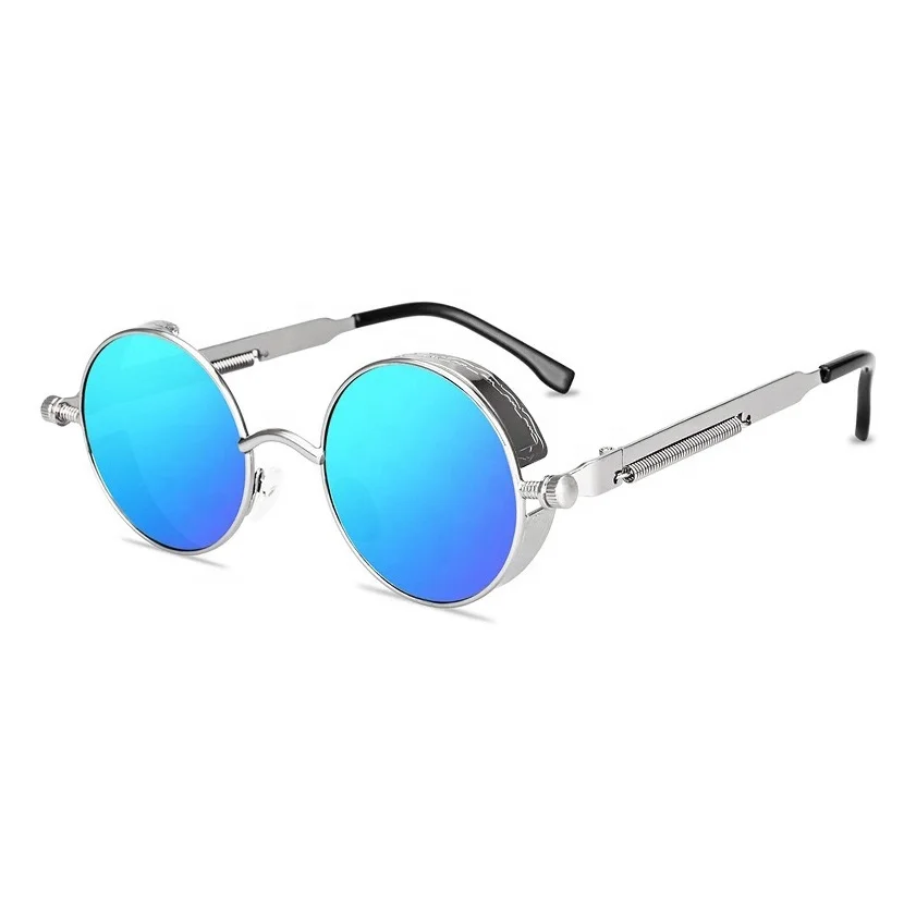 58028 Spuka Gothic Steampunk Vintage Sunglasses Men Women Round Metal Frame Retro Sunglasses