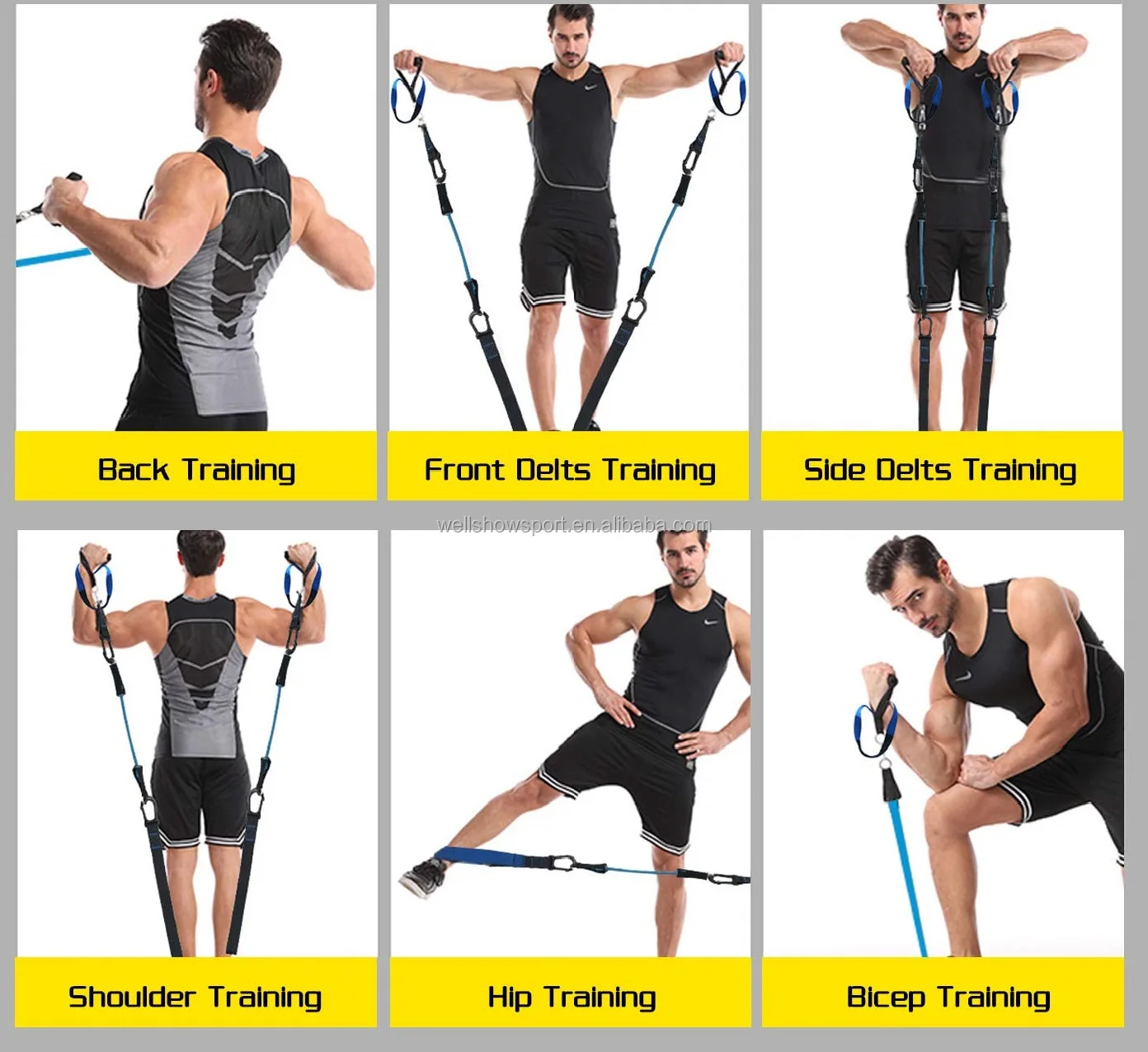 Wellshow Sport Bodyweight Resistance Training Kit 2 In 1 Fitness ...